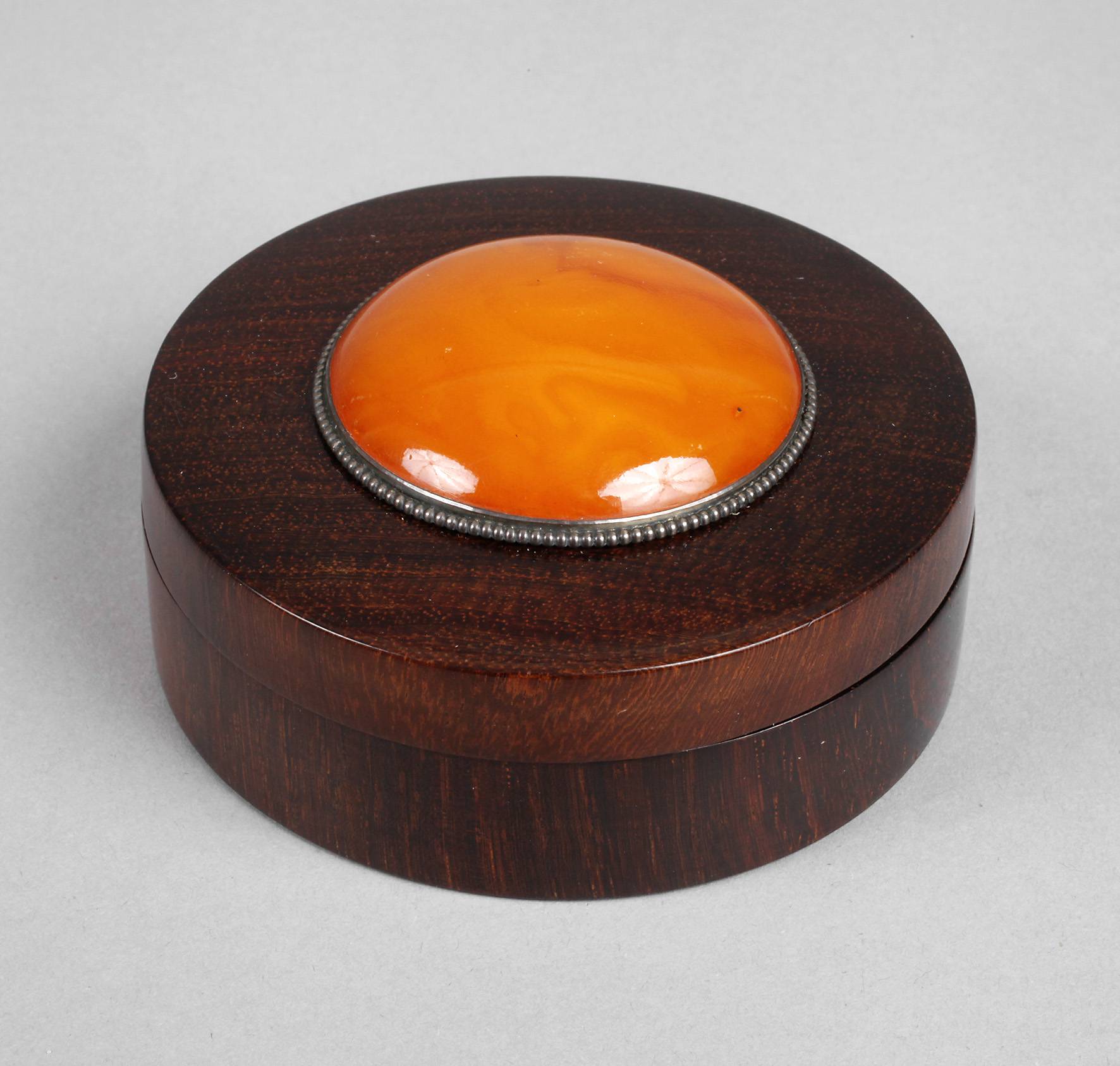 Kleine Deckeldose Bernstein