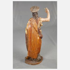 Große geschnitzte Heiligenplastik