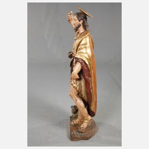 Große geschnitzte Heiligenplastik