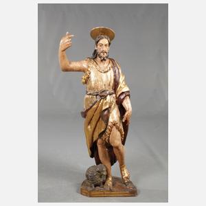 Große geschnitzte Heiligenplastik