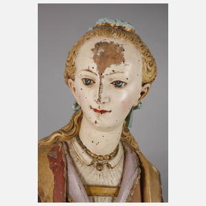 Große Schnitzerei Heilige Barbara