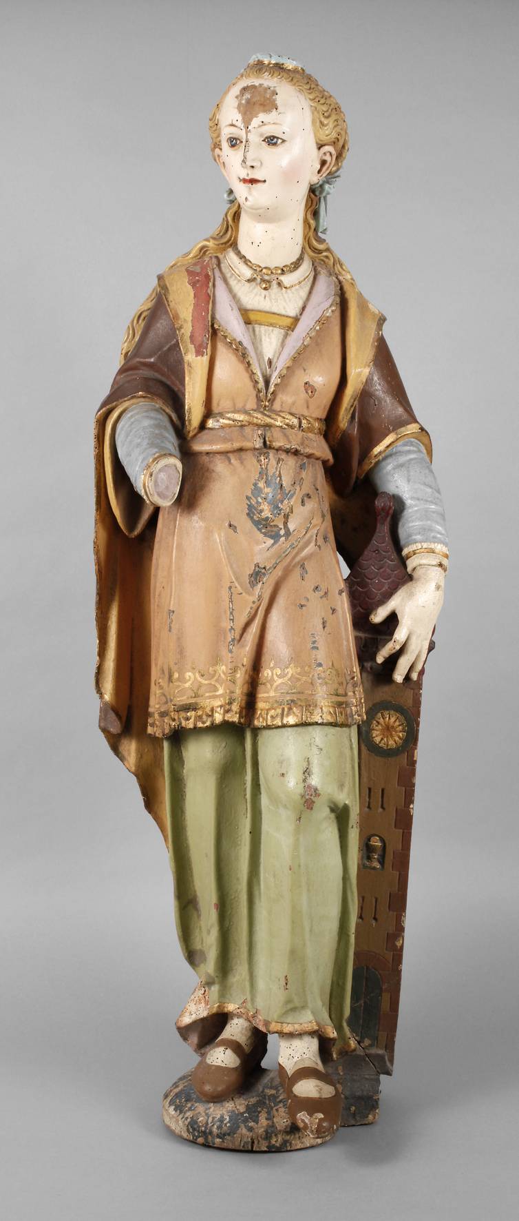 Große Schnitzerei Heilige Barbara