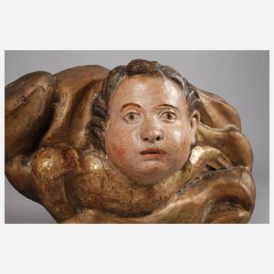 Geschnitzter Engelskopf