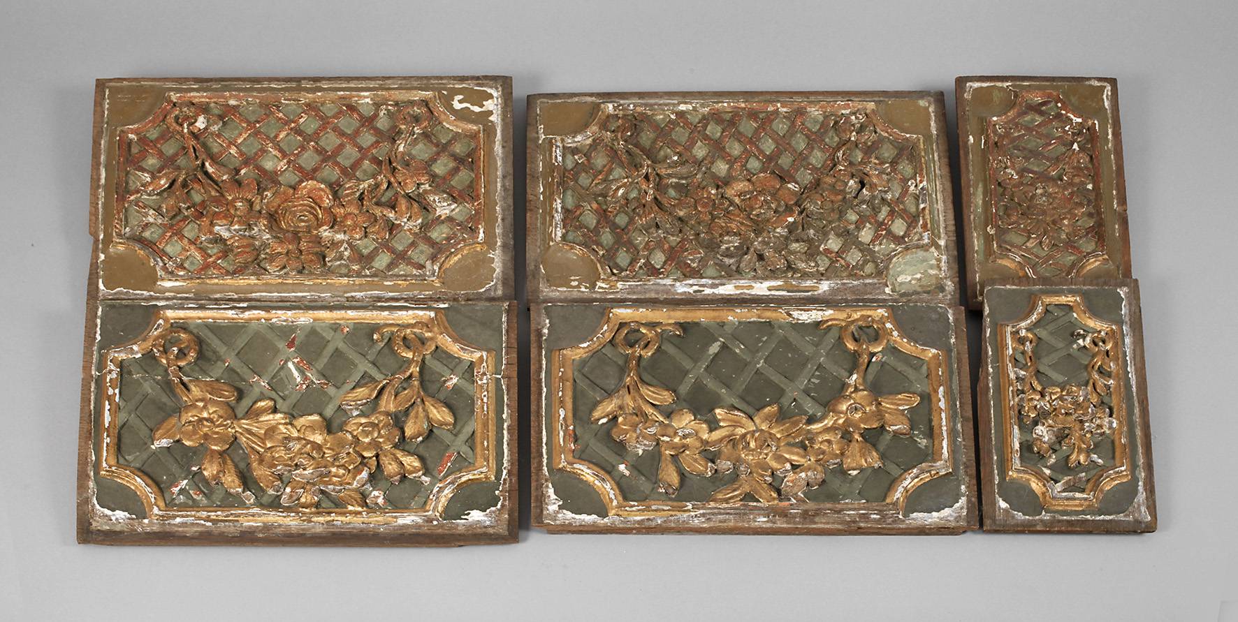 Sechs Zierappliken Rokoko