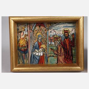 Zwei Hinterglasbildchen