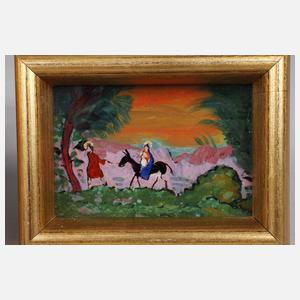 Zwei Hinterglasbildchen