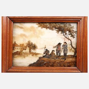 Paar Hinterglasbilder