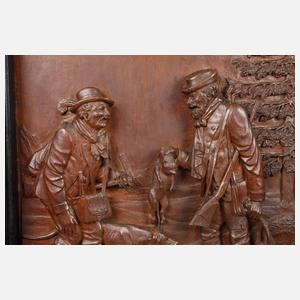 Jagdliche Reliefschnitzerei