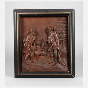 Jagdliche Reliefschnitzerei
