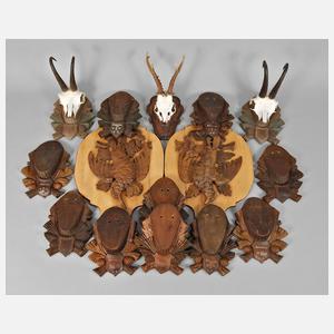 Großer Posten Jagdtrophäen