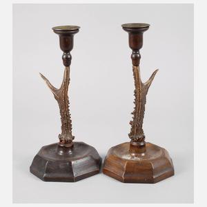 Paar jagdliche Leuchter