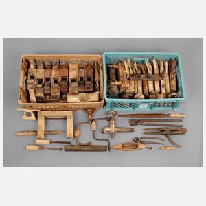 Großer Posten historische Hobel