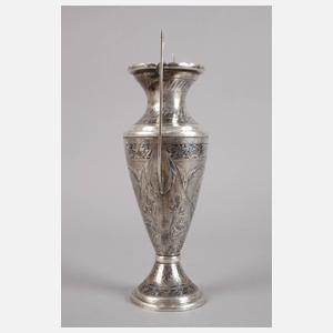 Große Silbervase in Niellotechnik