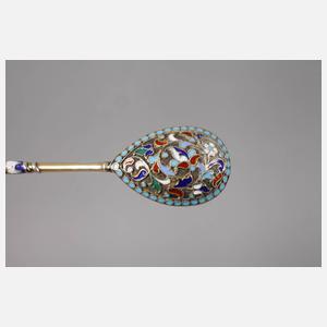 Russland zwei Silberlöffel Email