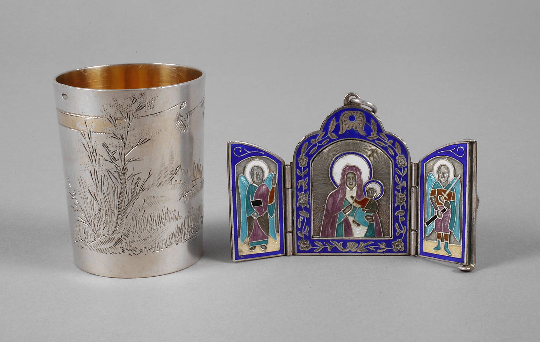 Russland zwei Teile Silber