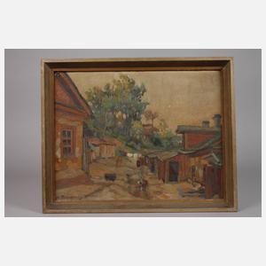 A. Pokrowski, Sommerliche Dorfansicht