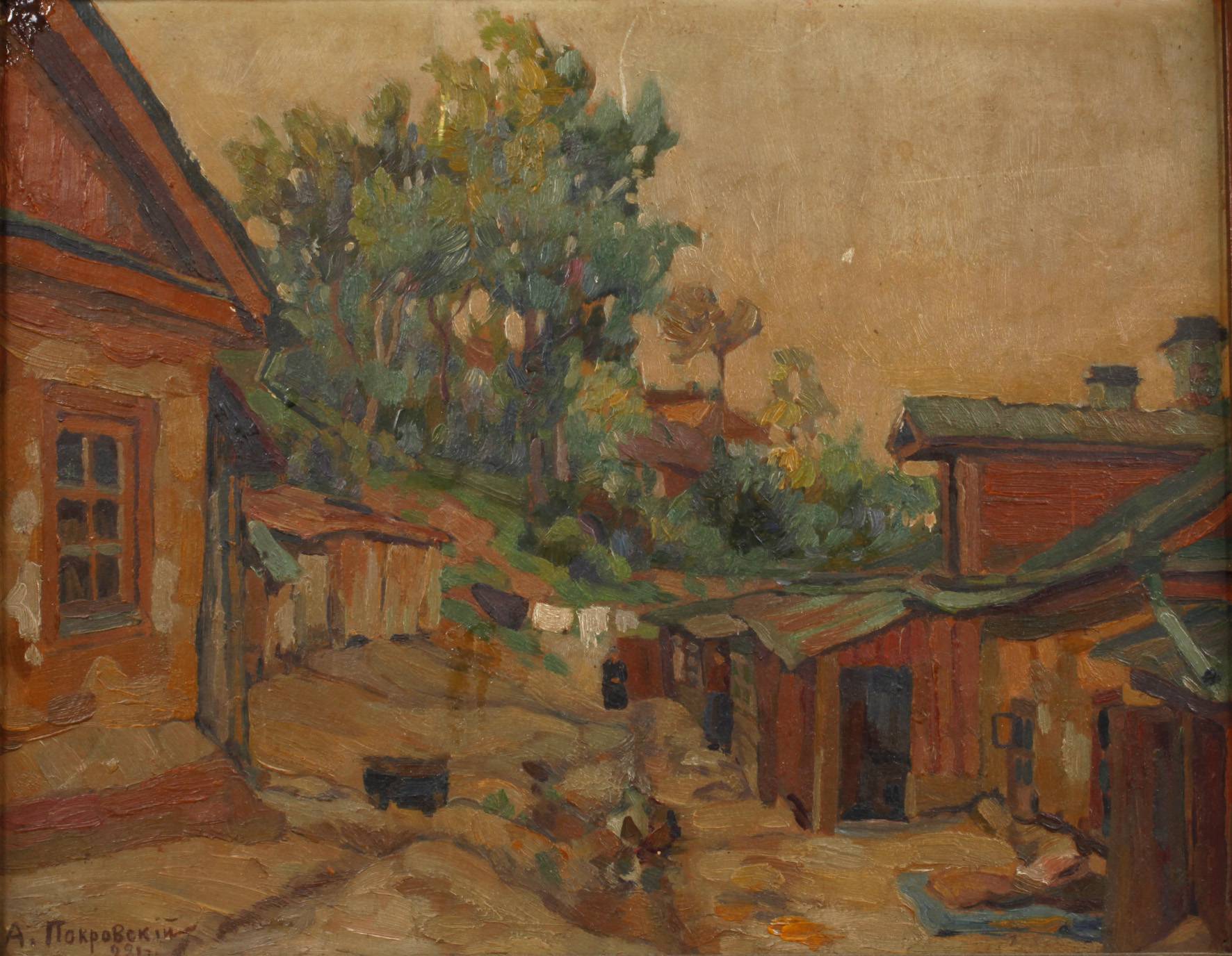 A. Pokrowski, Sommerliche Dorfansicht