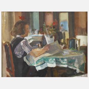 R. Selevanow, Mädchen am Tisch