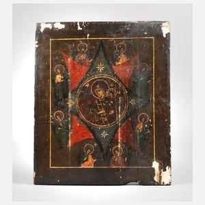 Ikone ”Unverbrennbarer Dornbusch”