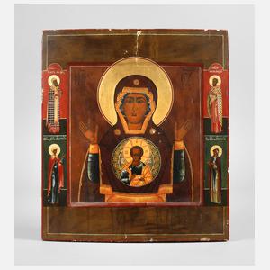 Ikone Gottesmutter des Zeichen