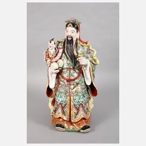 Große Porzellanfiguren Sanxing
