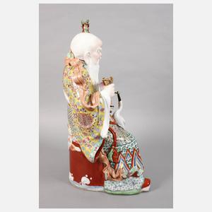 Große Porzellanfiguren Sanxing