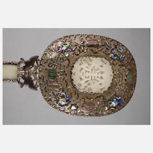 Silberspiegel mit Email