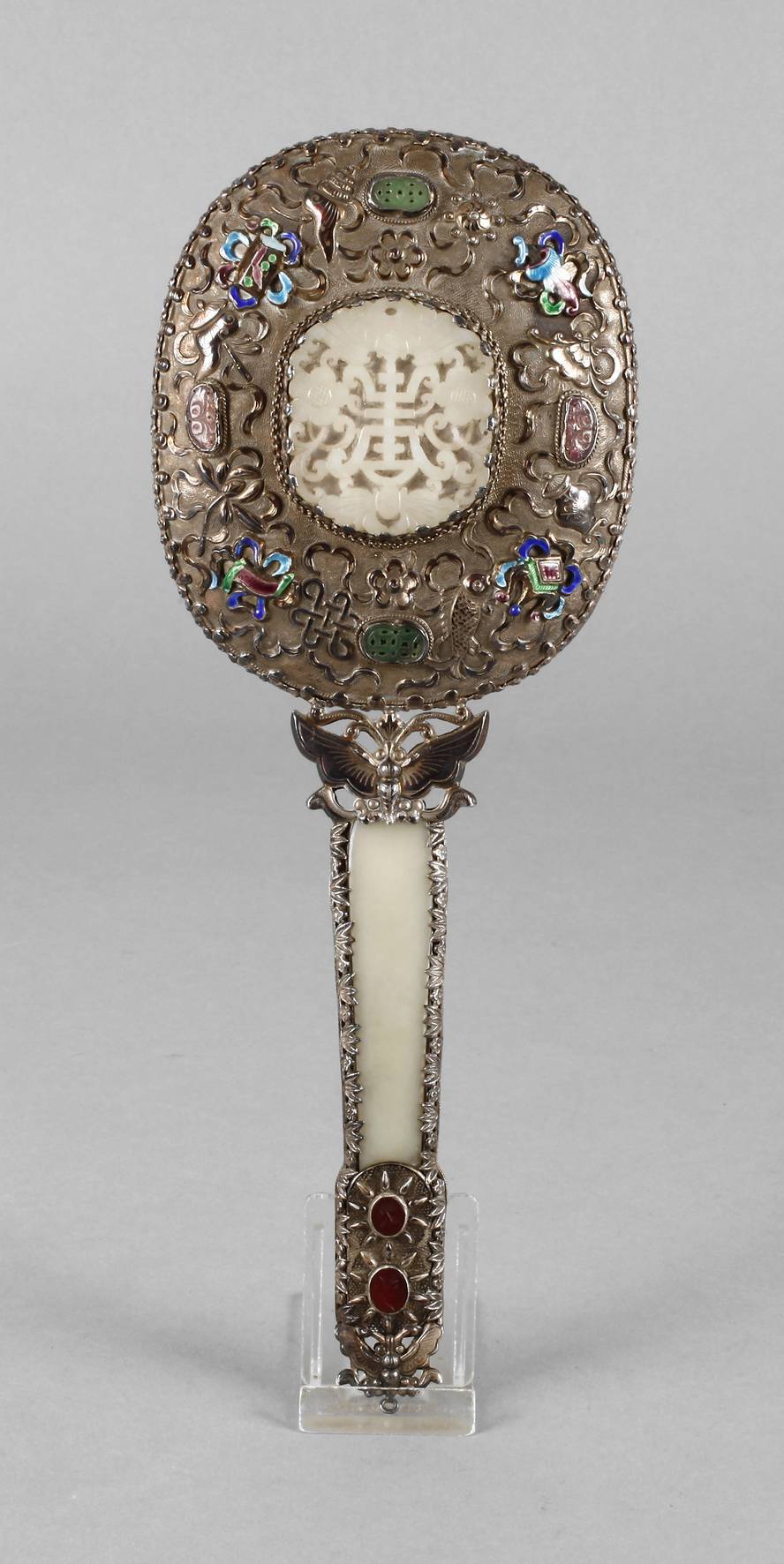 Silberspiegel mit Email