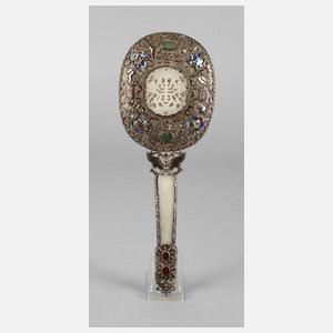 Silberspiegel mit Email