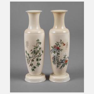 Paar Miniaturvasen Elfenbein