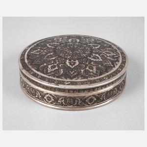 Persische Silberrunddose