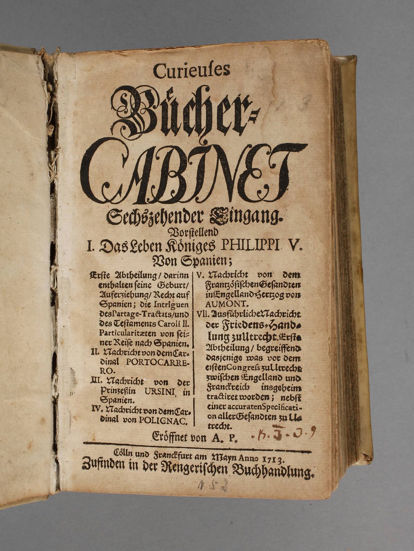 Curieuses Bücher-Cabinet