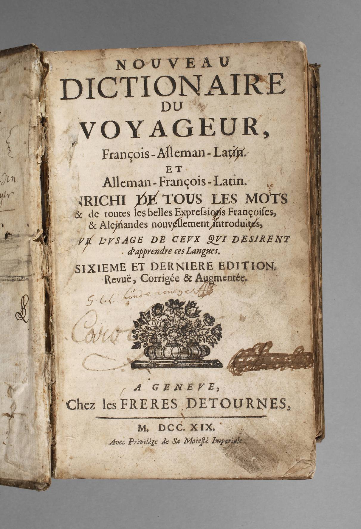 Reisewörterbuch 1719