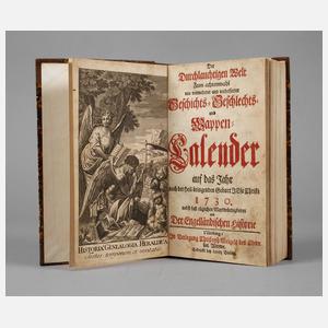 Wappenkalender auf das Jahr 1730