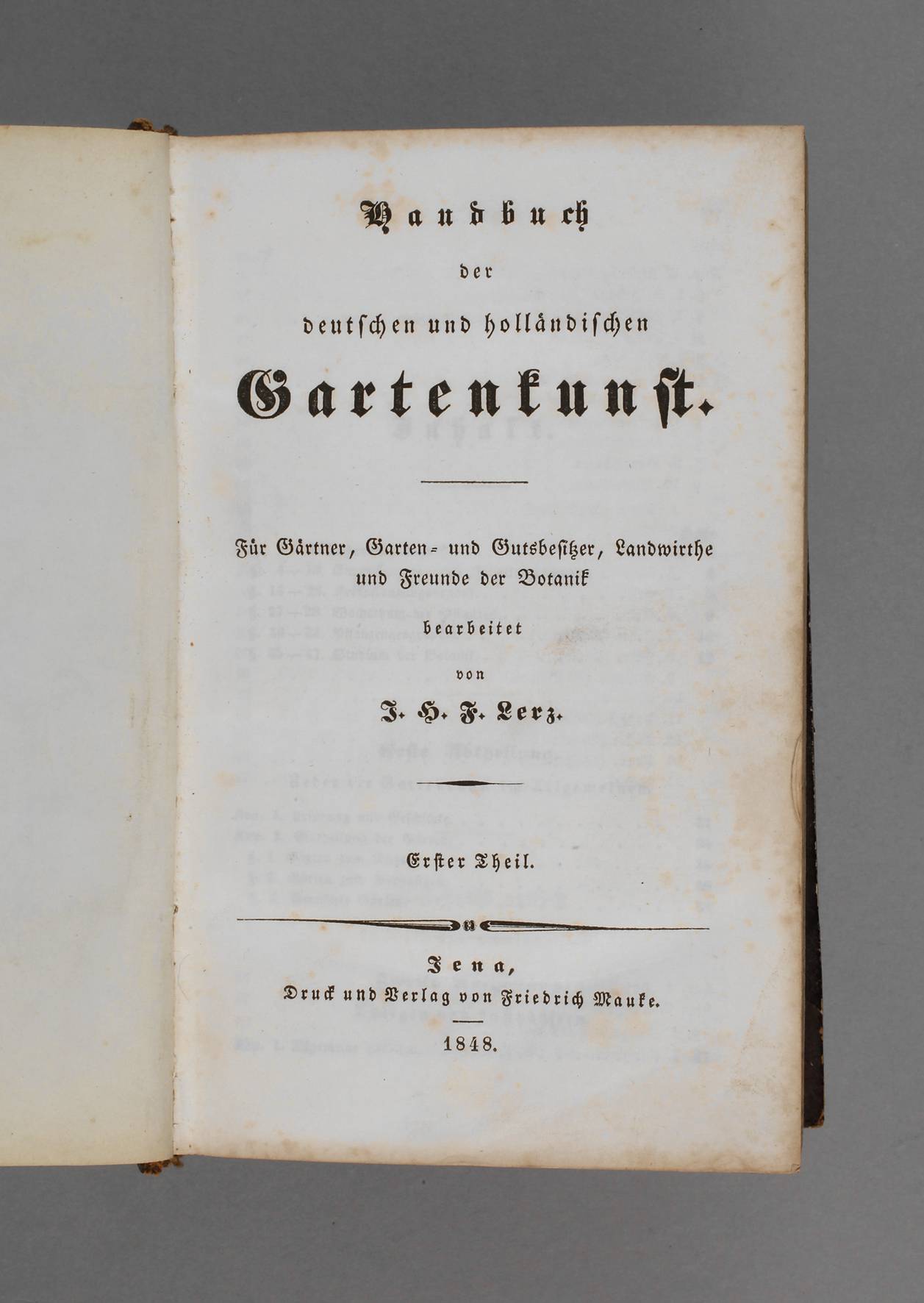 J. H. F. Lerz, Handbuch