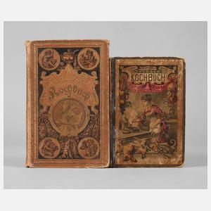 Zwei Kochbücher um 1890