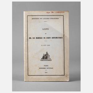 Diplomatenliste Frankreich