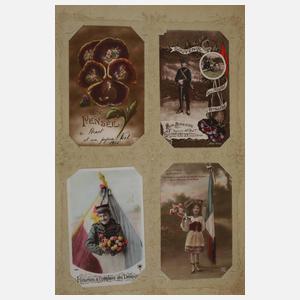 Ansichtskartenalbum Frankreich/Deutschland