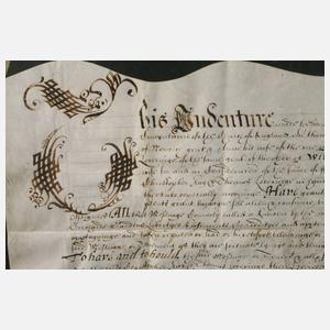 Englische Pergamenturkunde