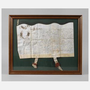 Englische Pergamenturkunde