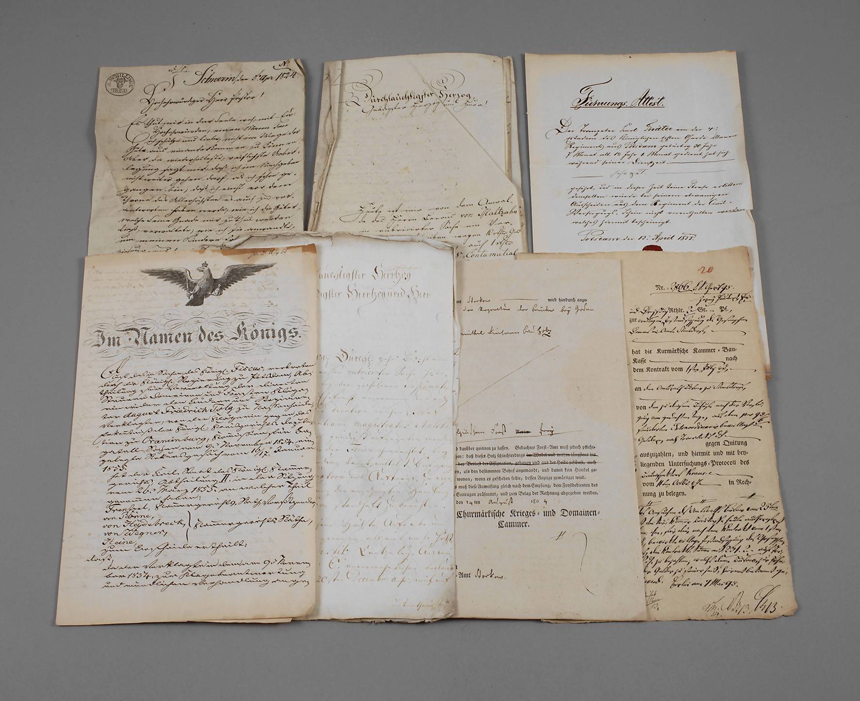 Konvolut historische Dokumente Brandenburg/Mecklenburg