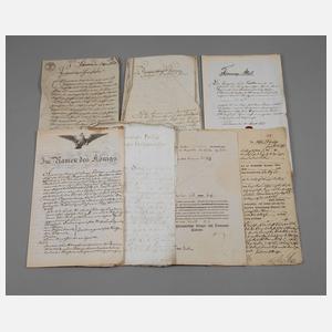 Konvolut historische Dokumente Brandenburg/Mecklenburg