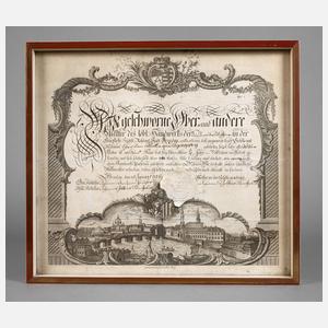 Urkunde Seifensiedergeselle Dresden 1798