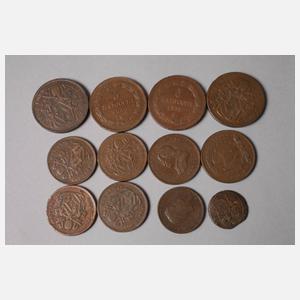 Konvolut Kupfermünzen Italien