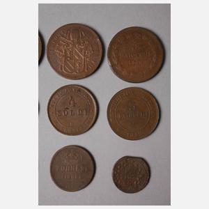 Konvolut Kupfermünzen Italien