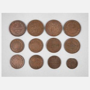 Konvolut Kupfermünzen Italien