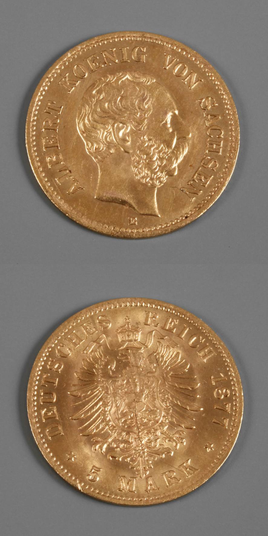 Fünf Goldmark 1877 Sachsen