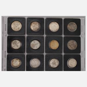 Konvolut Silbermünzen