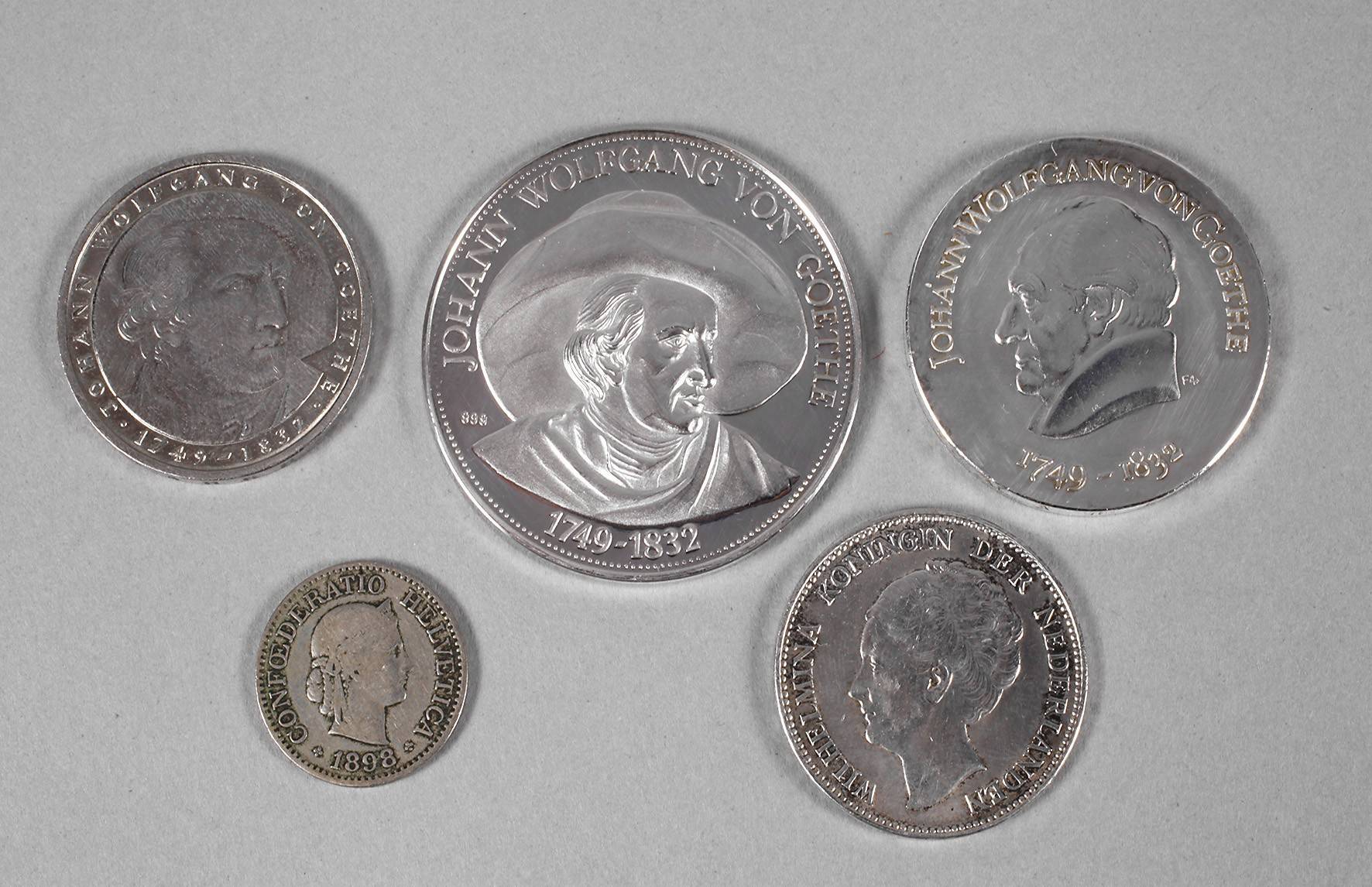 Konvolut Münzen Goethe