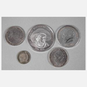 Konvolut Münzen Goethe